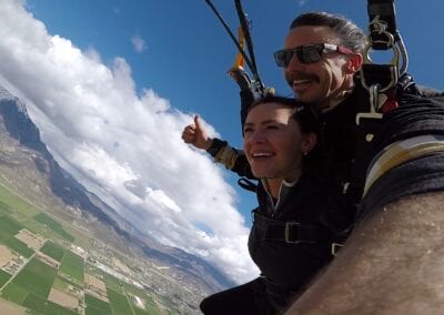 Ashley Harris skydiving