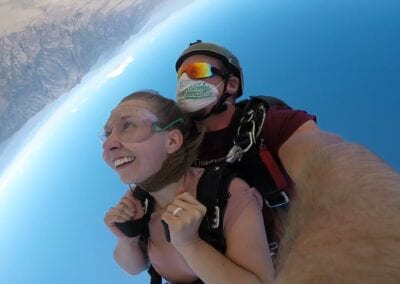 Chelsea DeWitt skydiving