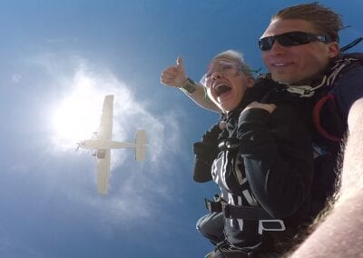 Maddy Tolbert skydiving